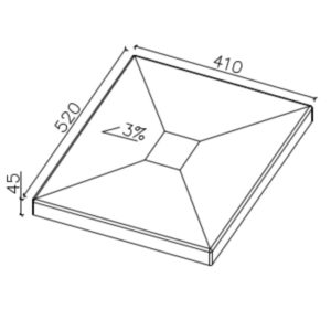 Płyta betonowa wentylacyjno kominowa CJ BLOK PBWK-2