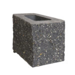 Pustak oporowy narożny CJ BLOK PBO-25-P-1/2 dwustronnie łupany prosto narożny grafit